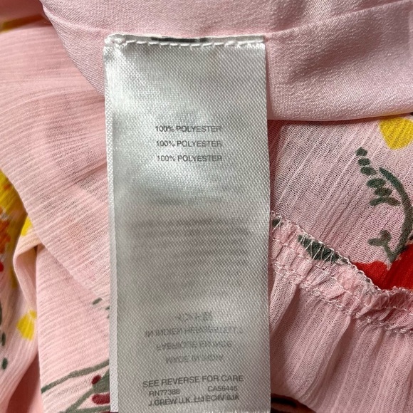 J. Crew Pink Floral Tiered Maxi Dress Sundress 0 XS - Picture 10 of 12
